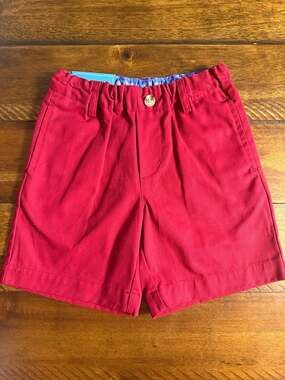 J. Bailey Crimson Twill Shorts Size 4T/4R Boys NWT